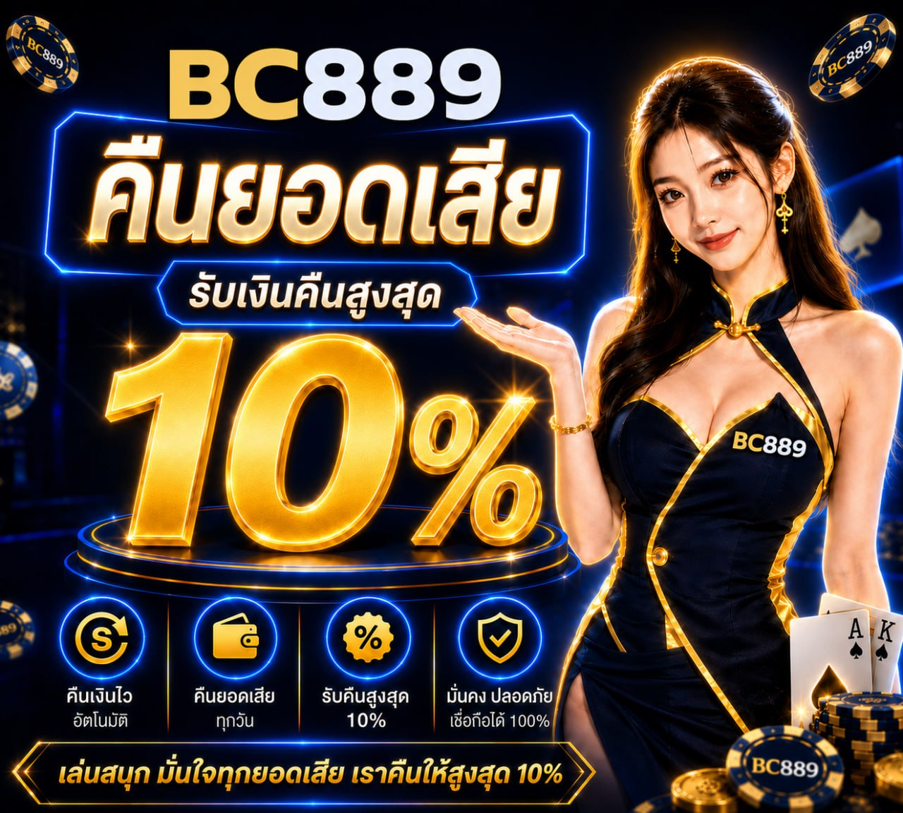 BC889 คืนยอดเสียรับเงินคืนสูงสุด